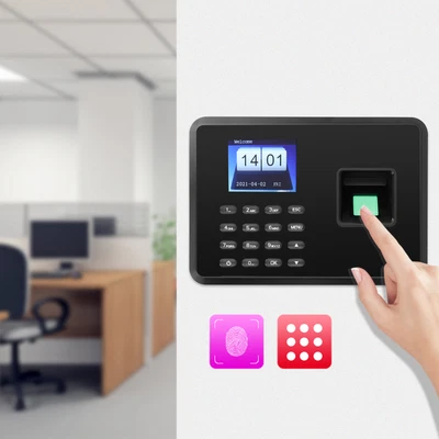 £32.52 • Buy (Black)Attendance Machine Software Free Time Clock 2.4in Fingerprint TFT Color