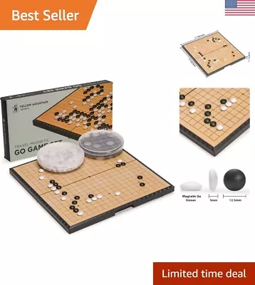 Medium Magnetic Go Game Set - Portable & Travel-Friendly - 19x19 Board Singl... • $39.99