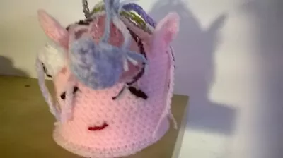 £3.99 • Buy Unicorn Toilet Roll Cover Hand Crochet Unicorn In Acrylic Wool 