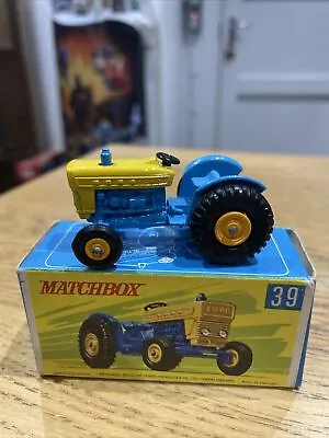 £34.99 • Buy Matchbox 1-75 Series MB39c FORD TRACTOR 1967 Original Box Excellent Yellow Blue