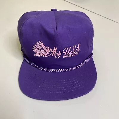 Vintage 90s Miss USA Pageant Hat Purple Beauty Show Ms America • $28.22