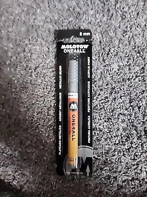 Molotow One4All Acrylic Pump Marker Metallic Silver 2mm Round Tip • $10.99