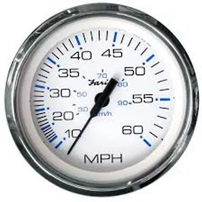 Faria Chesapeake White SS 4  Speedometer - 60MPH (Pitot) - 33811 • $77.56