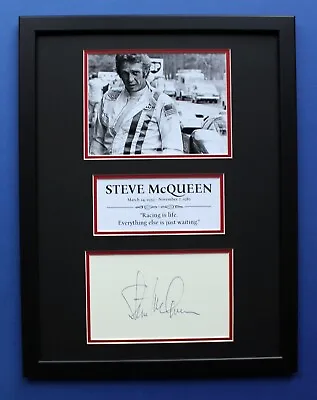 STEVE McQUEEN AUTOGRAPH Display Le Mans • $64.95