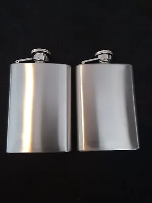 2 FLASK Stainless Steel 3 OZ Screw Cap Liquor Pocket Whiskey Shots Shot  • $8.99