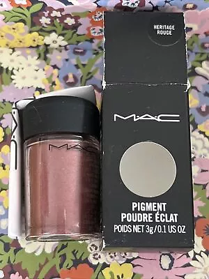 M.A.C Mac Pigment Eyeshadow Shade Heritage Rouge Red Maroon 3G BNIB Genuine • £10.99