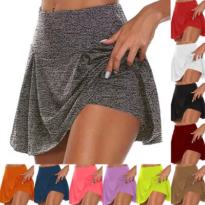 Womens Culotte High Waist Hot Pants Holiday Shorts Skirt Pure Flared Summer • £6.49