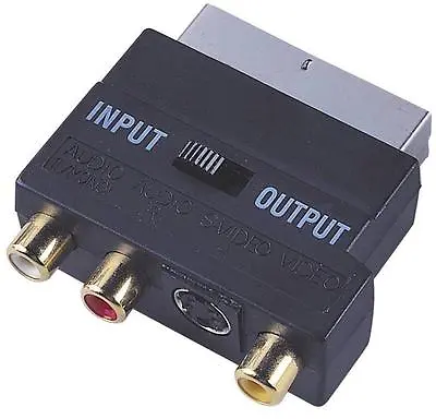 £4.99 • Buy Scart Converter Phono And S-video To Scart Monitor RCA BNC AV SVHS