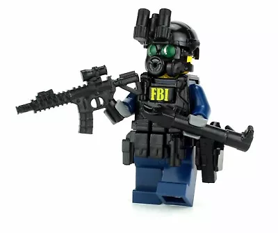 FBI SWAT Critical Incident Response CIRG Officer Made With Real LEGO® Minifigure • $21.90