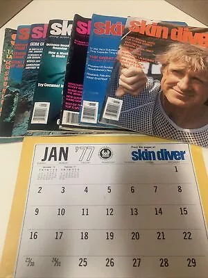 Vintage 1972-1976 - 🔥 Skin Diver Magazine - Lot Of 7 - And - 1977 Calendar🔥 • $2.95