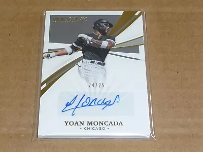 2021 Panini Immaculate YOAN MONCADA AUTOGRAPH/AUTO WHITE SOX /25 B5722 • $14.54