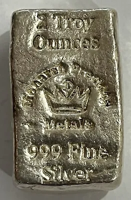 2 Oz .999 Silver Bar - Hand Poured - Monarch Precious Metals • $115
