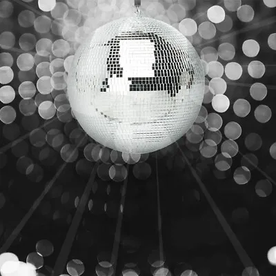 Mirror Disco Ball Silver Hanging Glitter Ball For DJ Dance Party Parties 6 SIZES • £26.99
