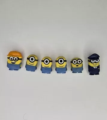 Lot Of 6 Minions Mineez Loose Mini Figures Soft Kid Toys • $7.95