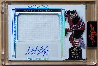 2023 Leaf Trinity Martin Brodeur Memorabilia Jersey Patch Relic Auto #23/25 • $29.95