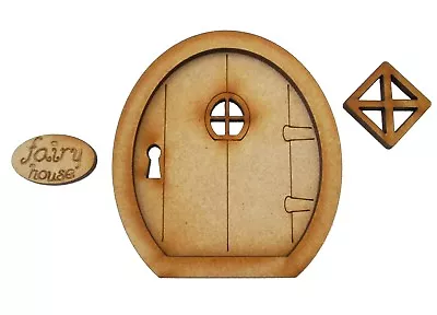 Wooden Fairy Door Mini Fairy Garden Door Fairy Window Fairy House Fairy Sign • £4.95