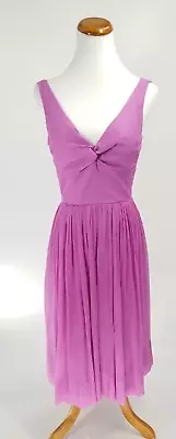 J CREW Dress Size 2 Twist Tank Silk Chiffon Light Berry W/ Pockets New Sample • $37.99