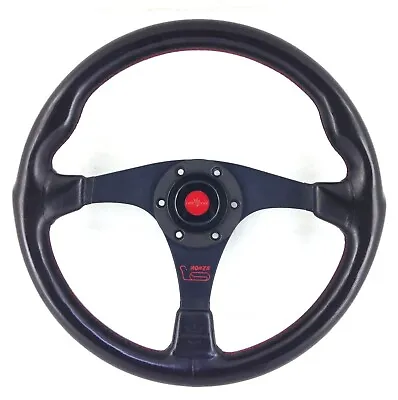 Genuine Personal Monza 350mm Black Leather Steering Wheel With Horn. Nardi. 7A • $577.90