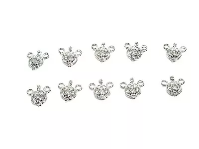 Silver Charm Pearl Cage Mickey Mouse Head 10 Cage Lot Locket FE Gifts Wholesale • $6