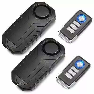 Anti Theft Bike Alarm 113dB Waterproof For Motorcycle Scooter E-Bike Trailer 2PK • $37.98