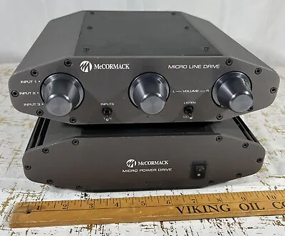 2 Pc Set McCormick Micro Line Drive Power Drive Amp Preamp Rare Audiophile VTG • £949.93