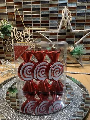 CANDY CANE TREE SWEET HANGING DECORATIONS 1 PACK OF 3 Sweet Decorations New • £5