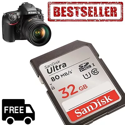 SD Class 10 Storage Memory Card SDHC 32G Ultra UHS-I For Nikon Canon DSLR Camera • $7.99