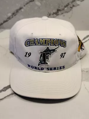Florida Marlins Hat 1997 World Series Champions MLB Vintage Snapback White • $18.99