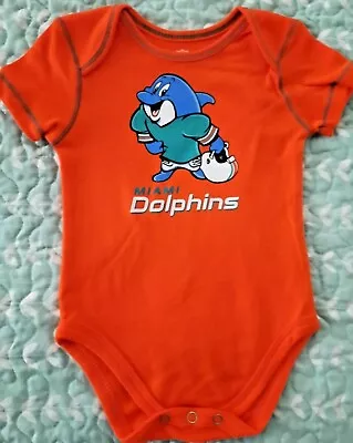 Licensed Miami Dolphins Baby Bodysuit One Piece NFL New Size 3-6 Months • $8.99