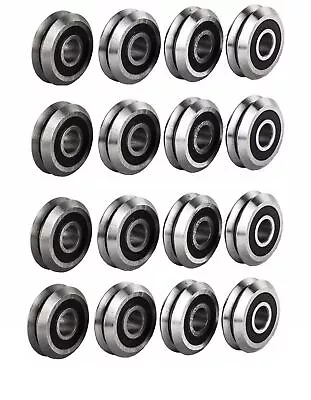 RM2-2RS 3/8 Inch V Groove Roller Bearing Rubber Sealed Line Track (20PCS) • $68.23