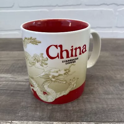 $21.99 • Buy Starbucks China Mug Global Icon Collectors Series Dragon 16 Oz Coffee Cup Red