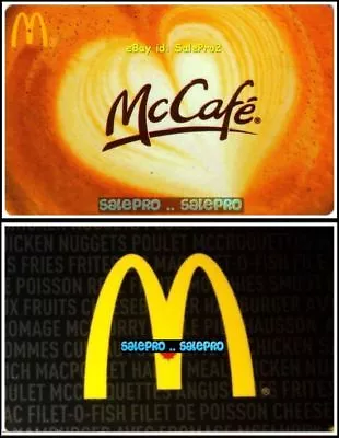 2x McDONALD CHICKEN NUGGET ESPRESSO McCAFE FR/ENG COLLECTIBLE GIFT CARD LOT • $4.34