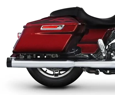 Rinehart Racing DBX40 4″ Slip-On Mufflers Chrome W/ Blk End Caps - 500-0162 • $679.95