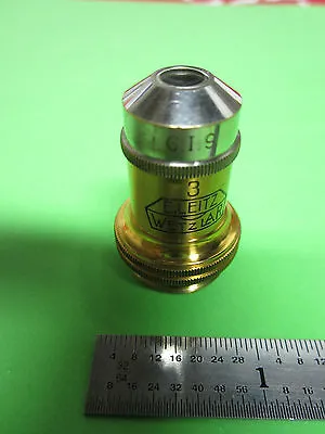 Microscope Optics Vintage E. Leitz Wetzlar Germany 10x #3 Objective Bin#4t • $472.37