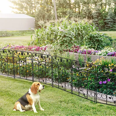 Decorative Metal Garden Fence Outdoor No Dig Temporary Dog Fence Border Fencing • $62.90