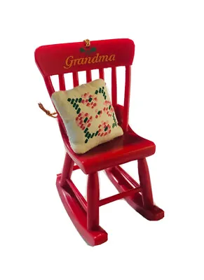 Rocking Chair Grandma Vintage Plastic Christmas Tree Ornament • $9.80