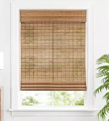 MUANNA Cordless Bamboo Roman Shades Light Filtering Window Treatment • $35.99