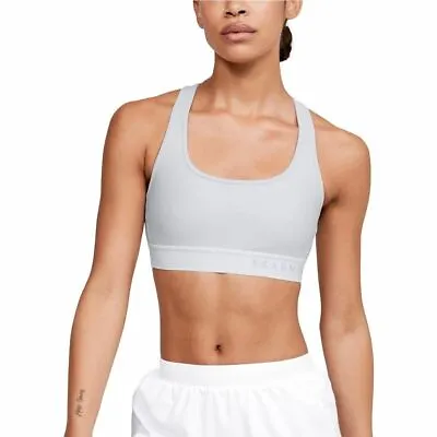 Under Armour 1307200 Mid Crossback Womens Sports Bra Compression Removable Pads. • £19.99