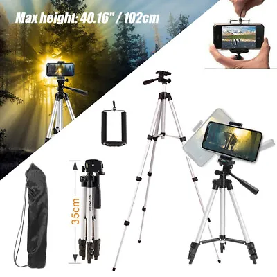 Adjustable Camera Tripod Stand Holder Mount For IPhone Samsung Cell Phone W/Bag • $4.99