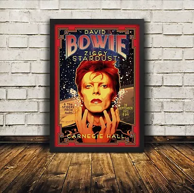 David Bowie Ziggy Carnegie Hall 1978 - High Quality Premium Poster Print • $34.95