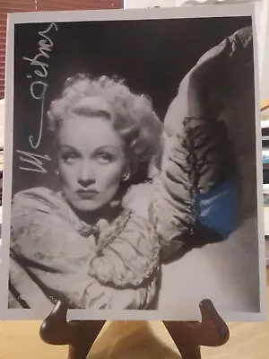 Marlene Dietrich Signed Cardboard Backing Photo 8x10 PLUS LETTER! • $224.97