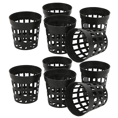 L 10pcs Aquatic Net Cups Aquatic Plastic Garden Fish Tank Planting Basket Fo Dy9 • $13.27