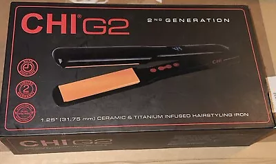 CHI G2 2nd Generation Black 1.25  Ceramic And Titanium Infused Hairstyling Iron • $57