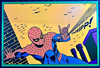 Spider-Man  Thwipp!  Black Light Marvel Comic Poster By Gil Kane And John Romita • $30