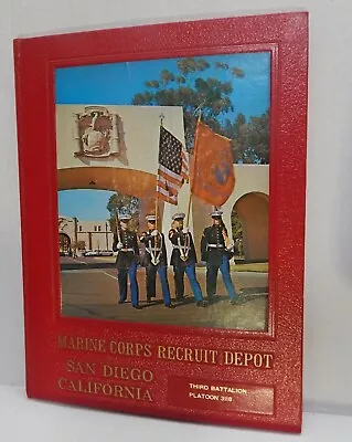 MARINE CORPS RECRUIT DEPOT Book SAN DIEGO 3rd Battalion Platoon 3118 Vietnam Era • $28