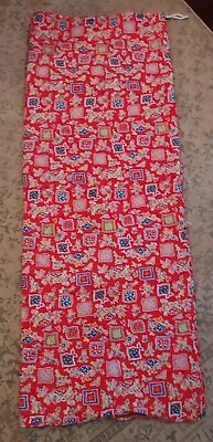 Vintage Sleeping Bag Floral Girls Retro Red Zippered Camping Cabin Womens GUC • $9.90