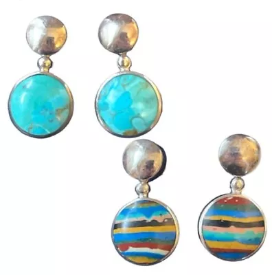 Jay King By Mine Finds New Reversable Earring Silver Multistone 925  • $70