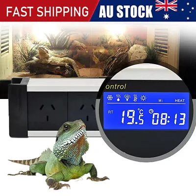 LCD Reptile Aquarium Digital Day/Night Timer Temperature Thermostat Controller • $33.95