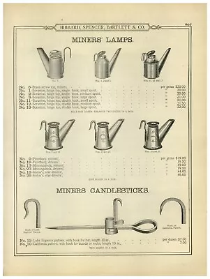 1899 PAPER AD Monongahela Frostburg Scranton Mine Miners' Oil Lamps Candlestick  • $29.99