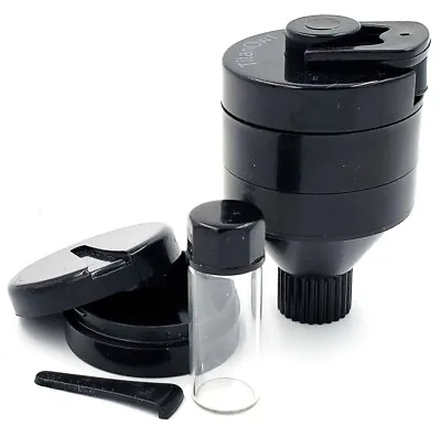 $9.95 • Buy Plastic Spice Funnel Crank Grinder Hand Mill Dia 1.6 Inch Portable W/ Glass Vial